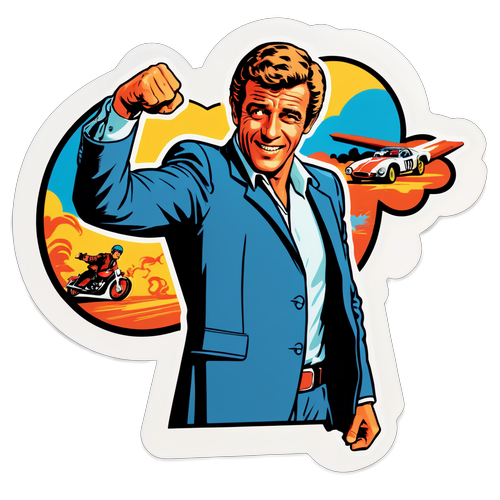 Belmondo akciódús pillanatai retro matricákon