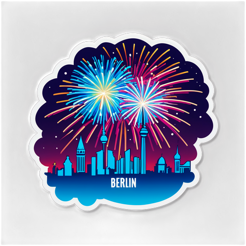 Ein schimmerndes Feuerwerk über dem Stadtbild von Berlin