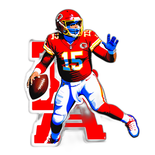 Patrick Mahomes Heittämässä Palloa