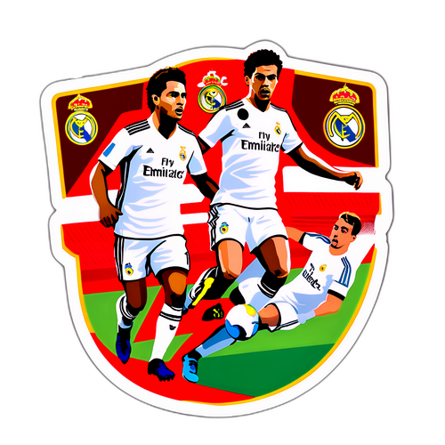 Reka Sticker Pertandingan Dramatis Benfica vs. Real Madrid
