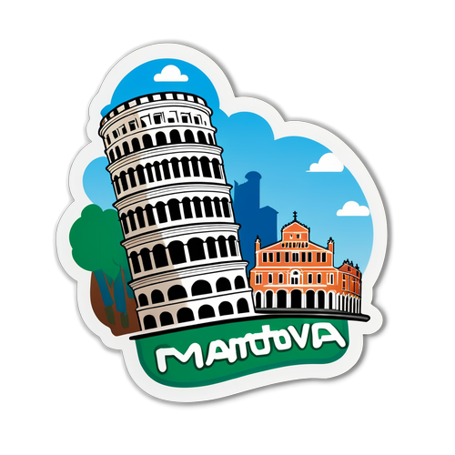 Sticker Mantova-Pisa con Elementi Iconici del Calcio