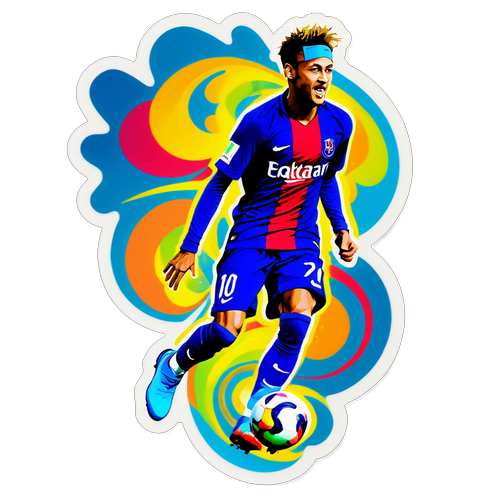 Gelora Aksi Neymar: Sticker Penuh Energi dan Keceriaan!