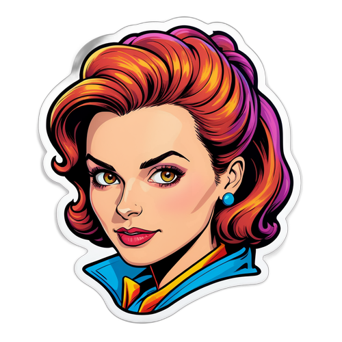 Uwodzicielski portret Marianny Schreiber w stylu komiksowym