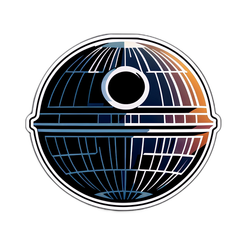 Stylized Death Star Sticker