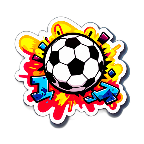 Sticker de Arte Urbano de Fútbol