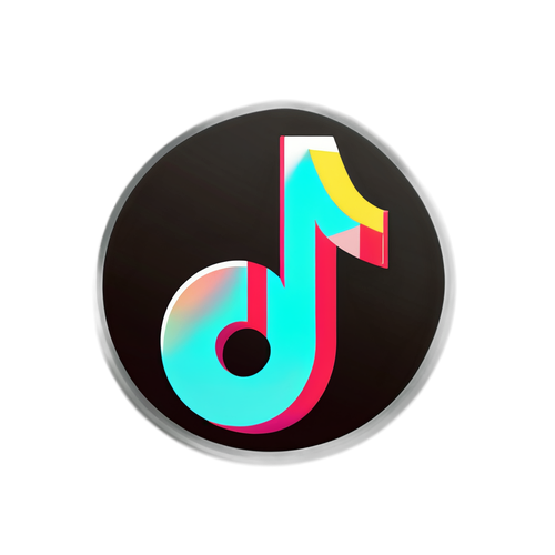 Klistermärke med TikTok-logotyp