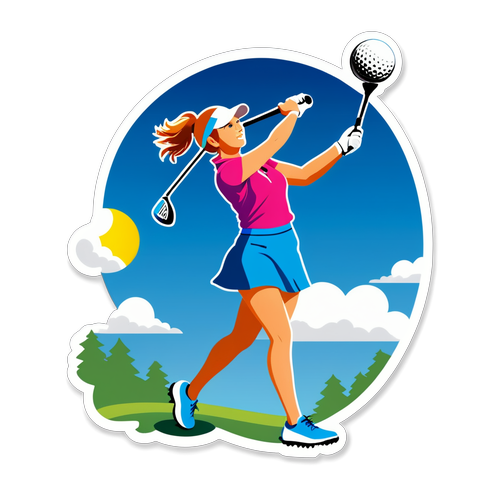 US Open Golf Kvinnor Klistermärke