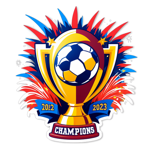 Trofeo de Fútbol con Fuegos Artificiales