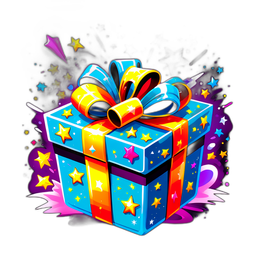 Isang Paskong Regalo na Buwang Kinatitingalang Puno ng mga Bituin at Kislap