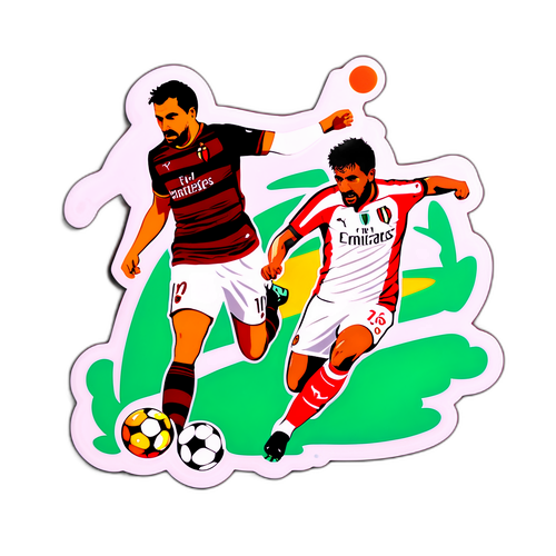 Sticker Perlawanan Roma vs Milan