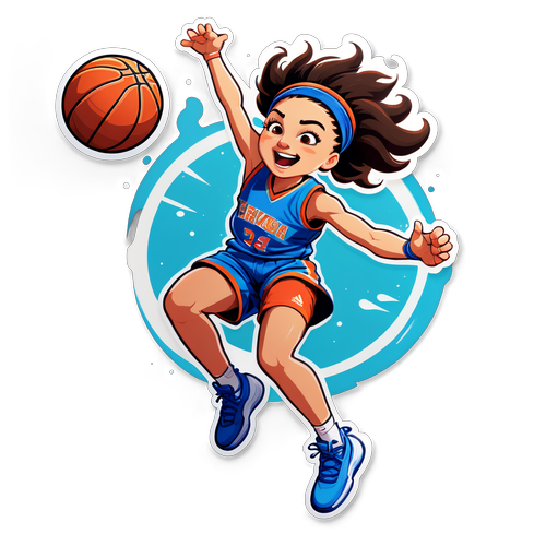 Sprung mit Basketball
