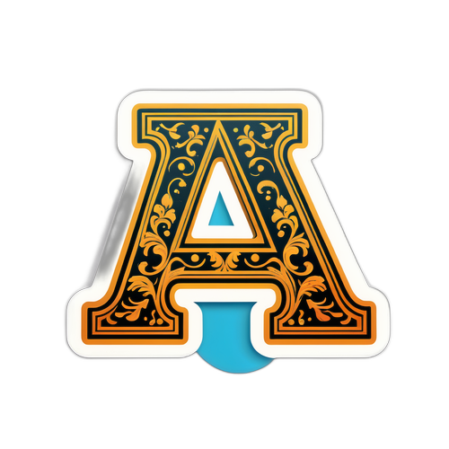 สติกเกอร์ตัวอักษร "A" สไตล์ภาพยนตร์