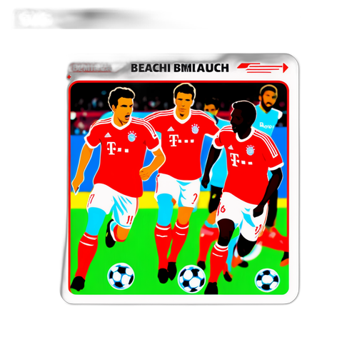 Sticker ng Enerhiya ng Labanan sa Soccer ng Benfica at Bayern