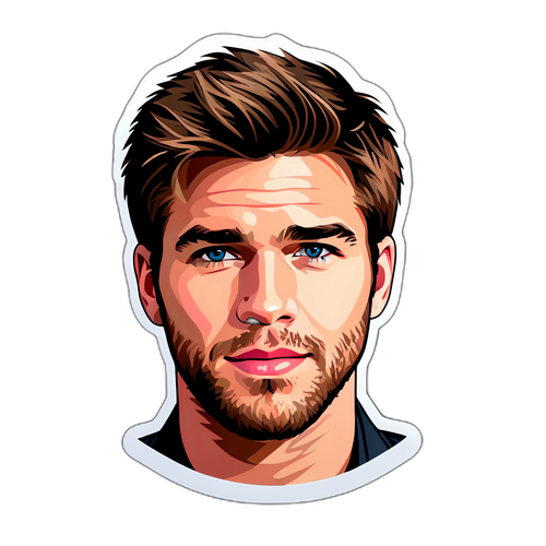 Liam Hemsworth İkonik Pop Kültür Çıkartması
