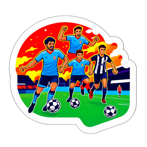Stiker Pertandingan Sepak Bola