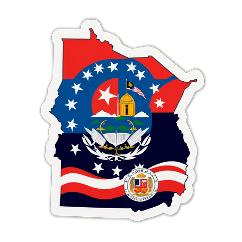 Sticker icónico del estado de Georgia