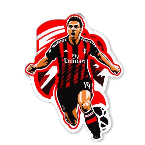 Sticker cầu thủ AC Milan ghi bàn mạnh mẽ