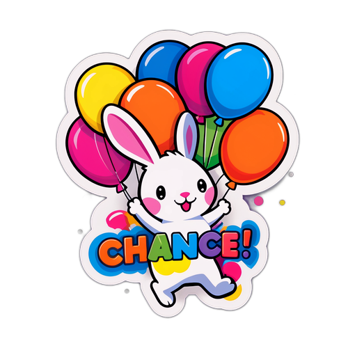 Stylizovaná nálepka s textem 'Chance'