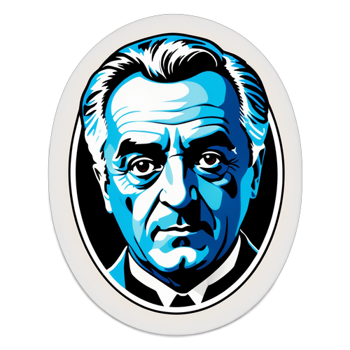 Tributo Vintage a Vittorio De Sica: La Magia del Cinema in un'Illustrazione Iconica!