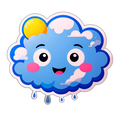 Thiết kế kawaii của một đám mây dễ thương