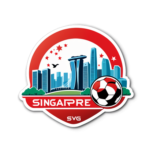 Masjid Skyline dan Semangat Sukan: Sticker Minimalis Singapura yang Penuh Gaya!