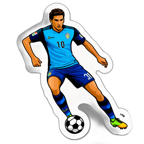 Stiker Pemain Sepak Bola Dinamis Leonardo Campana