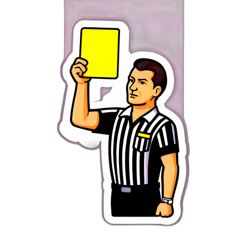 Schiedsrichter mit gelber Karte