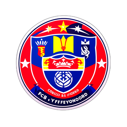 Sticker ya Sherehe ya Mechi kati ya FCSB na Feyenoord