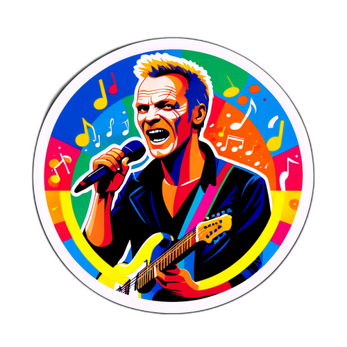 Sticker von Sting auf der Bühne