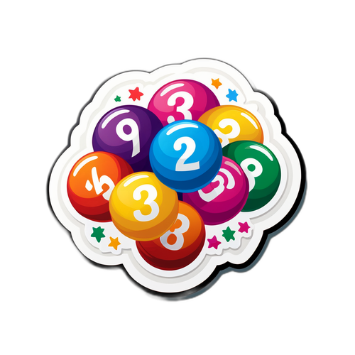 Wesołe kule loteryjne z napisem 'Wyniki Multi Multi'