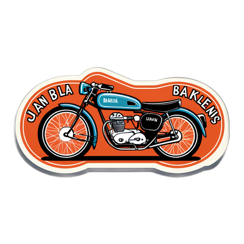 Retro Racing Bike Sticker