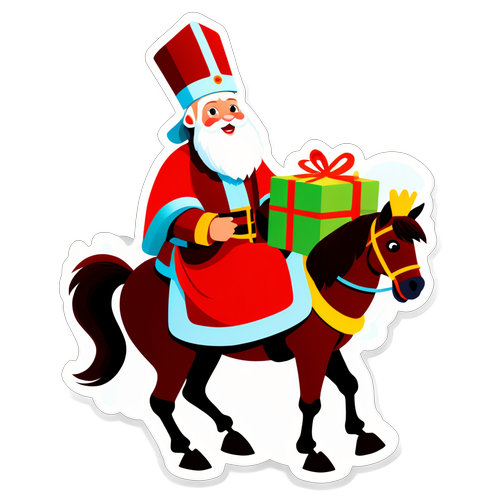 Festlig Sinterklaas Sticker