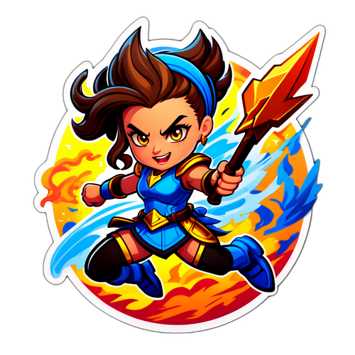 Cartoonish Storm vs. Valkyries Game Sticker