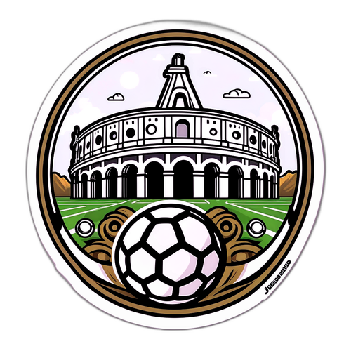Juventus-emblem med fotball og Colosseum