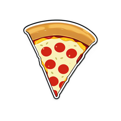 Creatieve illustratie van een pizzascheef met de kleuren van de Spaanse vlag