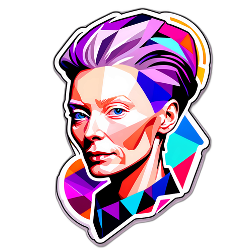 Autocollant Abstrait Inspiré de Tilda Swinton