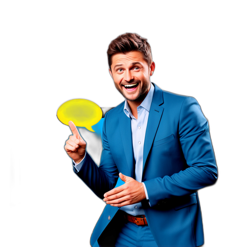 Christophe Beaugrand dans une pose humoristique devant un téléviseur