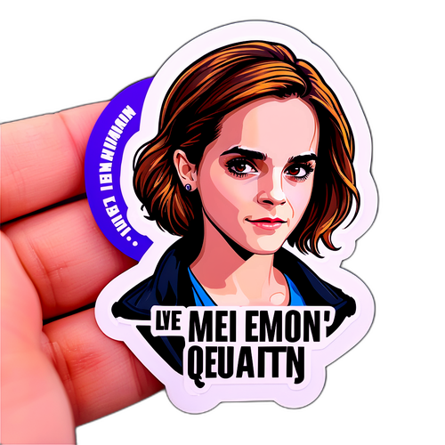 A bátor Emma Watson egyenlőségért álló matricája híres idézetekkel