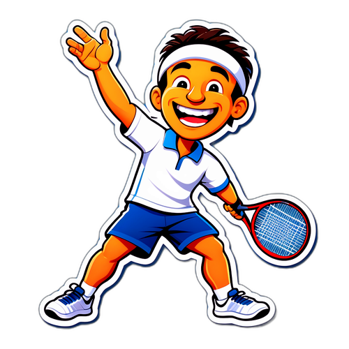 Humoristische Tennis Sticker