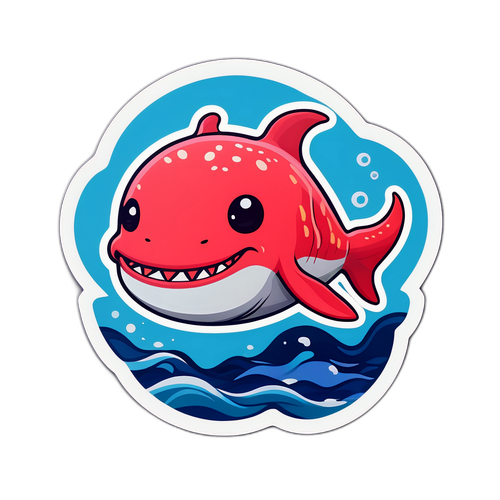 부산의 바다 생물 캐릭터 스티커