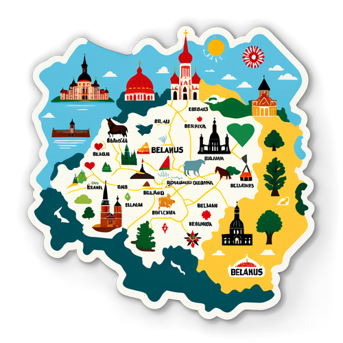 Khám Phá Văn Hóa Belarus Qua Sticker Bản Đồ