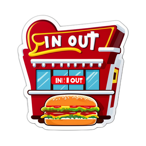 Cozy In-N-Out Christmas Sticker