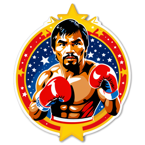 Memperingati Legenda! Stiker Penuh Semangat Manny Pacquiao, Simbol Kemenangan yang Tak Terpadam!