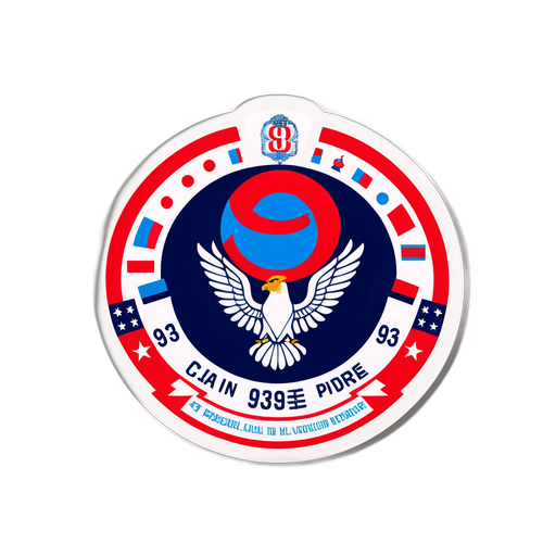 第93届国庆阅兵数字图案贴纸