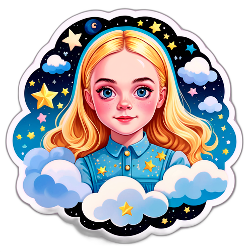 Änglalik klistermärke av Elle Fanning