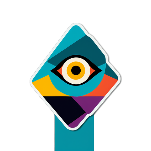 Geometric Eye Design Sticker