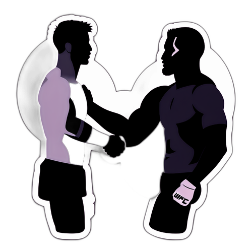 Силуети бійців UFC, які вітаються перед боєм