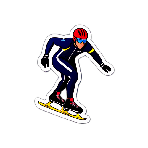 速度滑冰贴纸设计