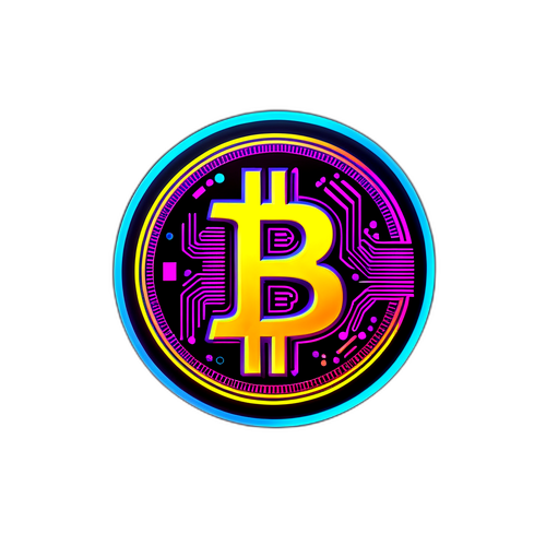 Simbolo di Bitcoin Futuristico