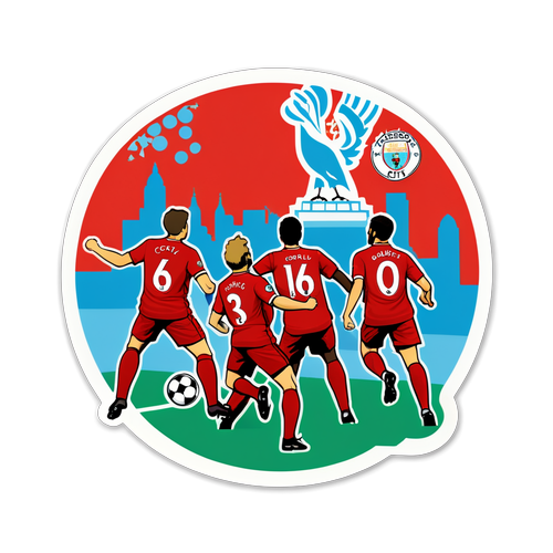 Thiết kế sticker về khoảnh khắc Liverpool ghi bàn vào lưới Man City